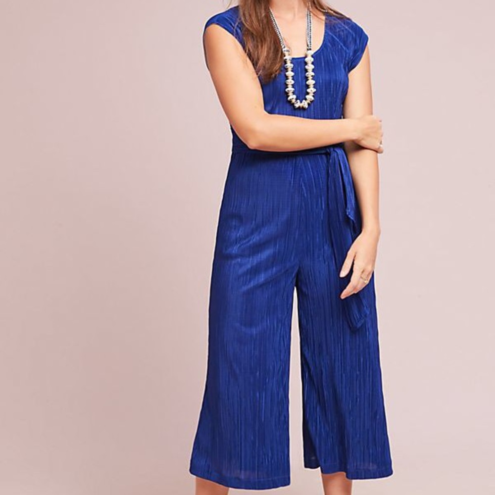 Royal Blue Jumpsuit - Anthropologie